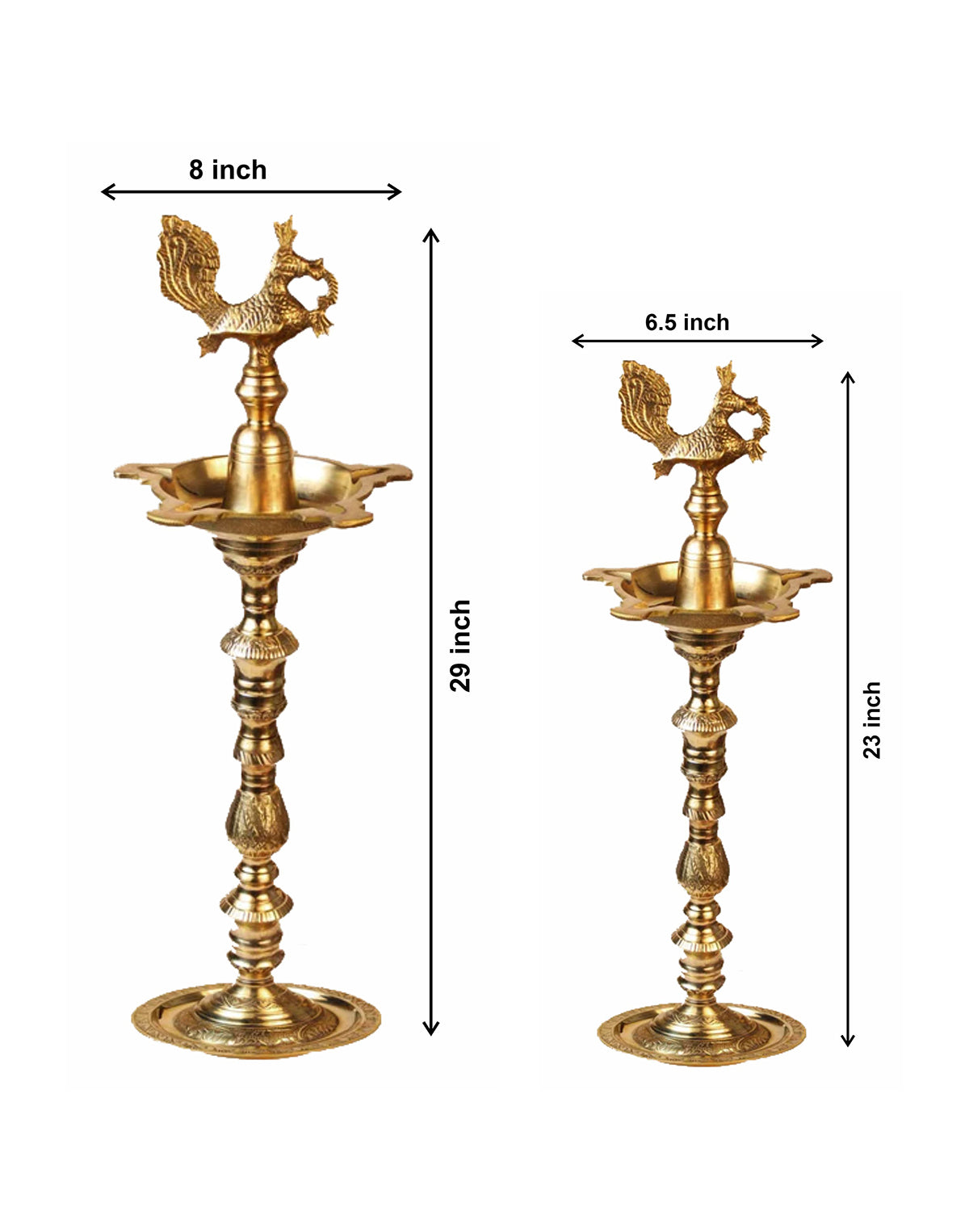 Brass Peacock Traditional Diya for Diwali