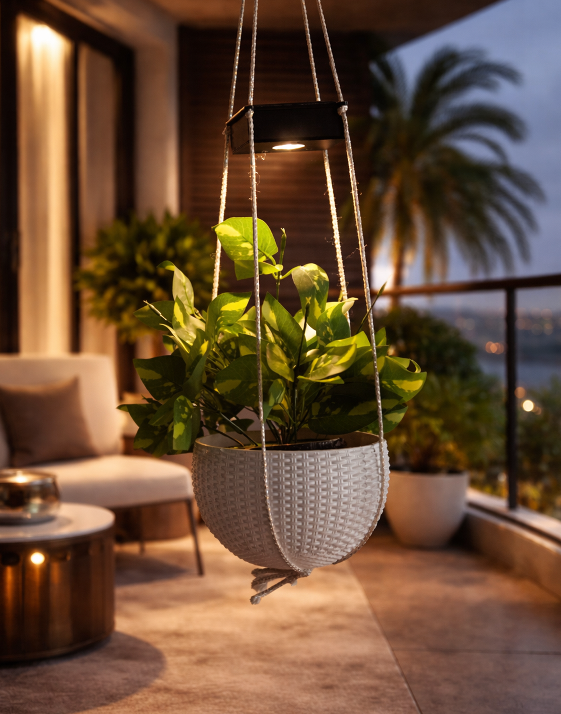 plant pots with solar lights Ecoglow