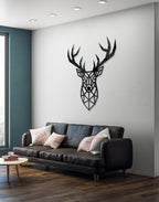 Abstract Deer Head Silhouette – Modern Acrylic Animal Wall Art
