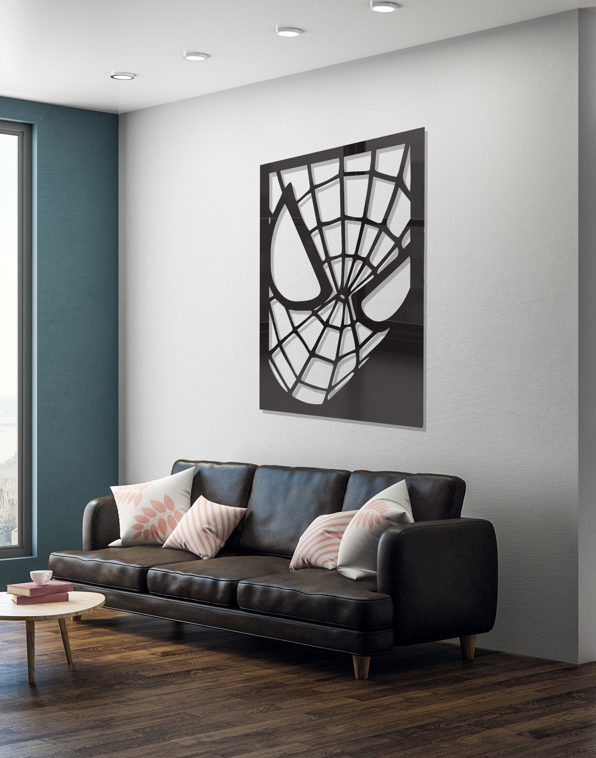 Spiderman frame silhouette – Premium Acrylic Wall Art