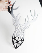 Abstract Deer Head Silhouette – Modern Acrylic Animal Wall Art