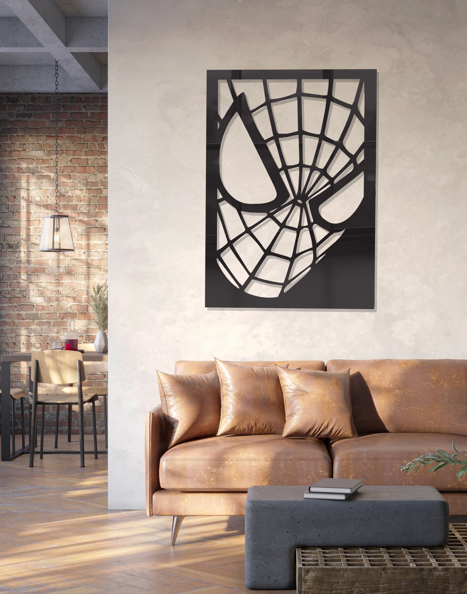 Spiderman frame silhouette – Premium Acrylic Wall Art