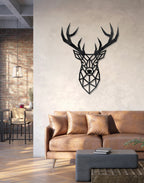 Abstract Deer Head Silhouette – Modern Acrylic Animal Wall Art