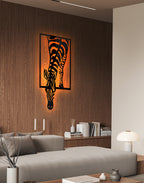 Abstract Zebra Silhouette – Modern Acrylic Animal Wall Art