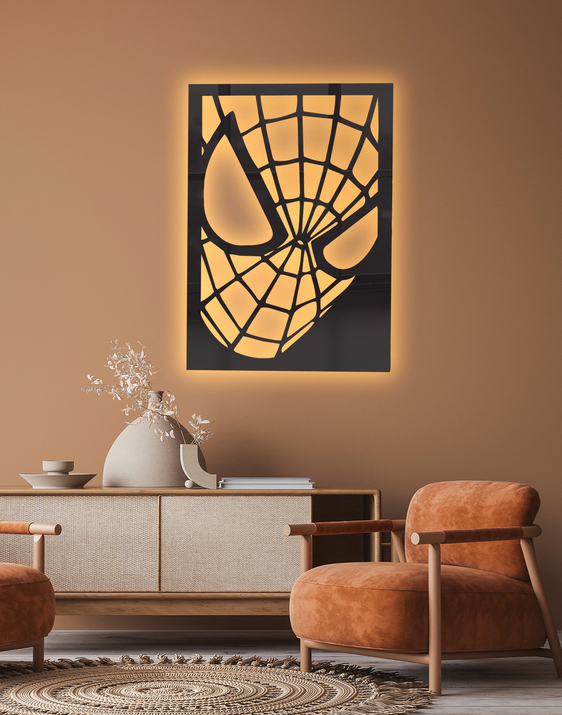 Spiderman frame silhouette – Premium Acrylic Wall Art