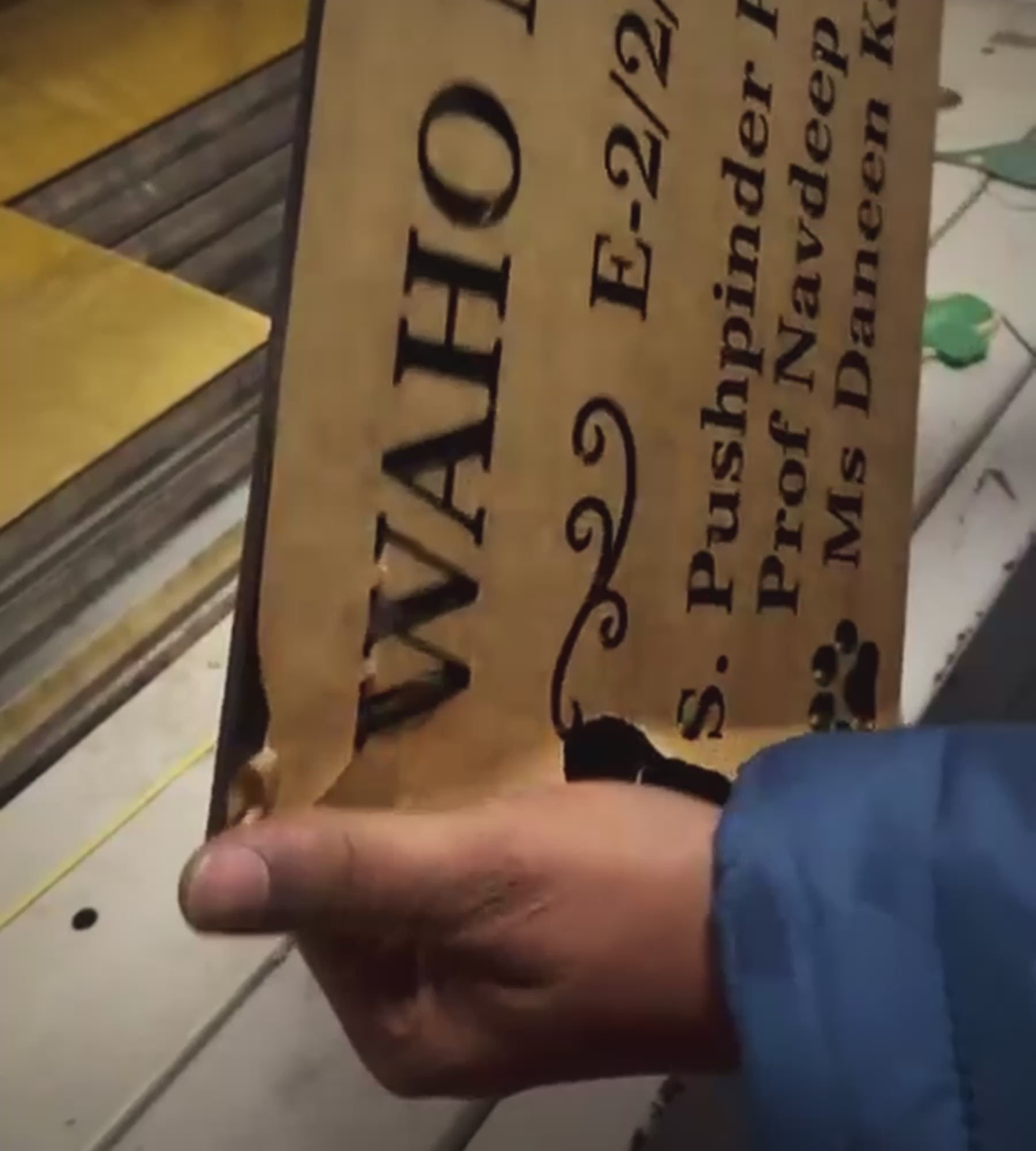 Luxury Gold on Matte Grey Personalized Name Plate