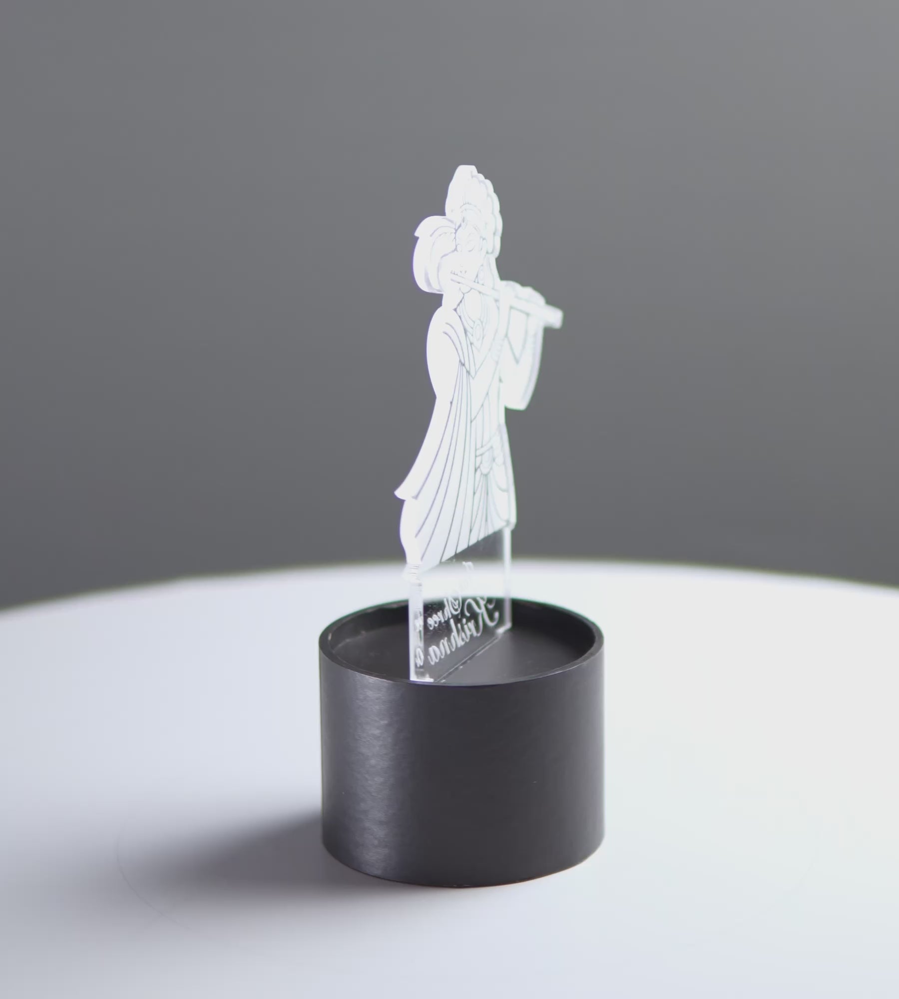 Divine Shri Krishna Acrylic LED Lamp - Warm White