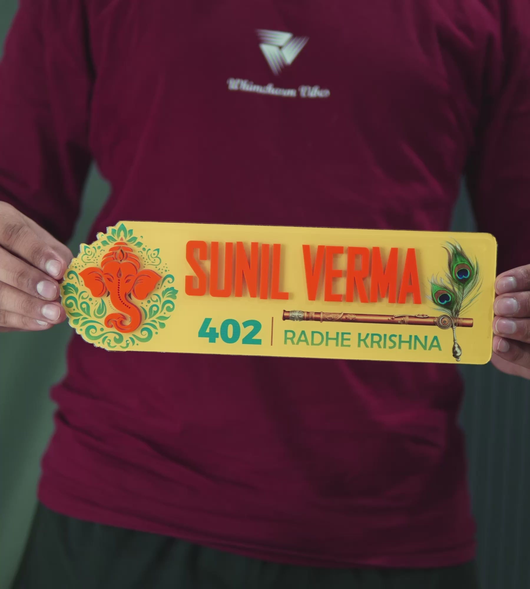 God Name Plate for Home – Divine Entrance Decor