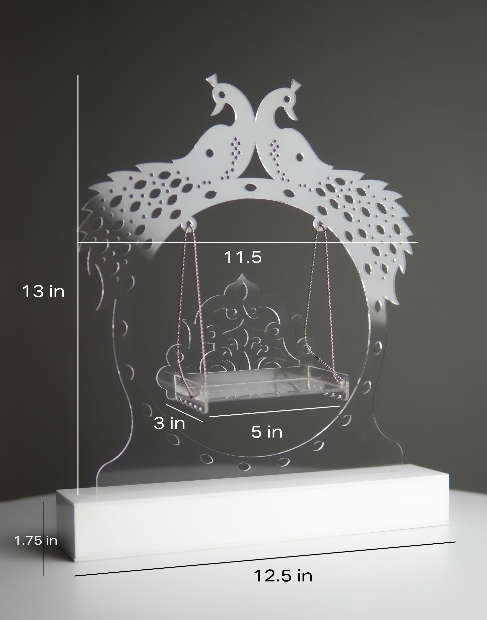 Premium Acrylic Radha Krishna Jhula – Ideal for Home Temple & Living Room