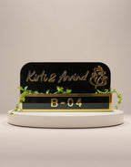 Premium Planter Name Plate - Calming black & gold