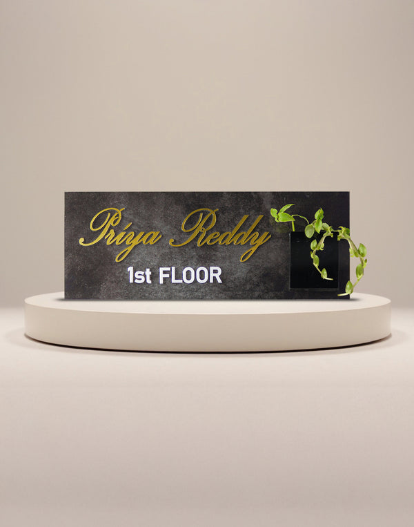 Marble Finish Acrylic Nameplate – Luxury Meets Personalization