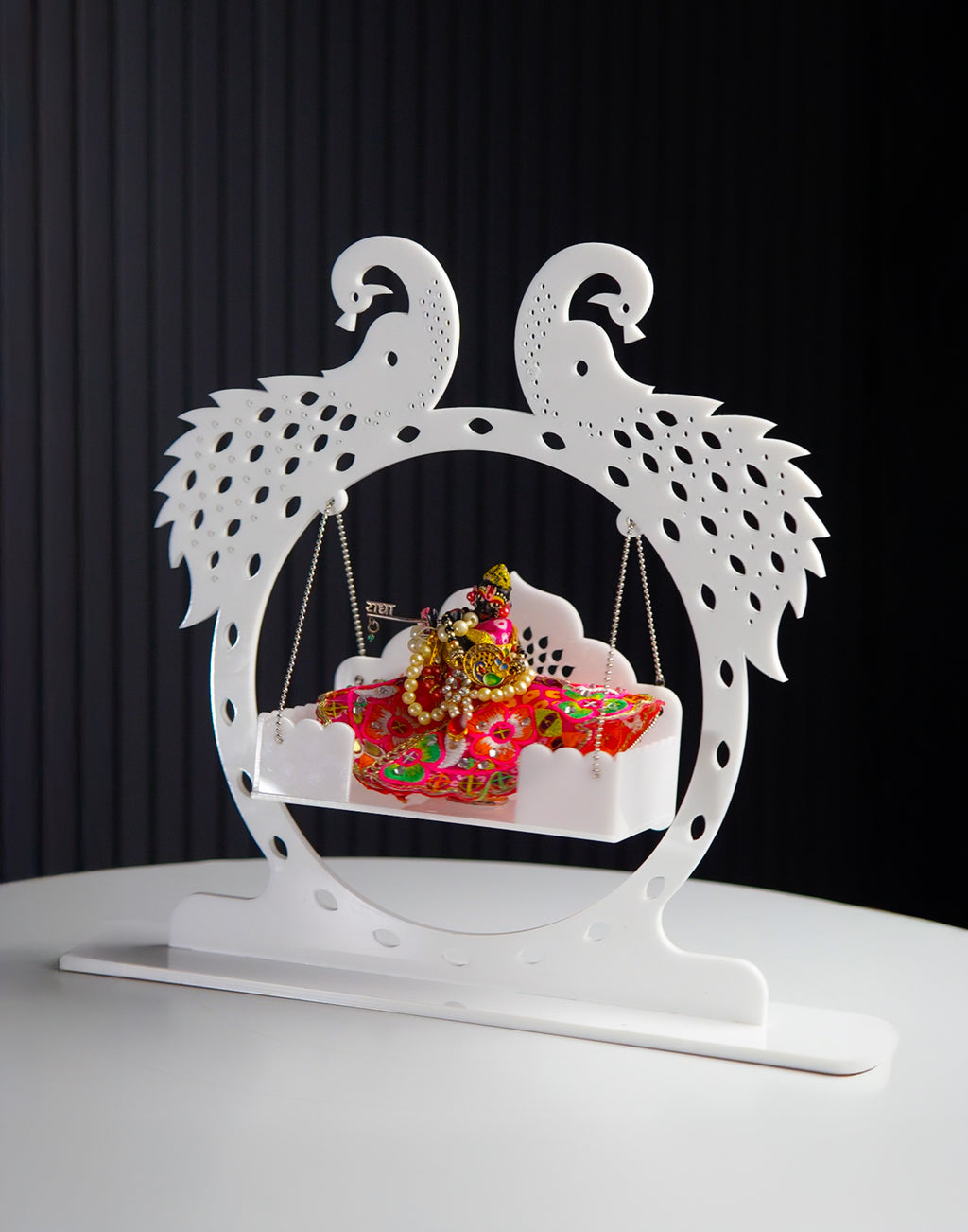 Divine Radha Krishna Swing – Premium Acrylic Decor