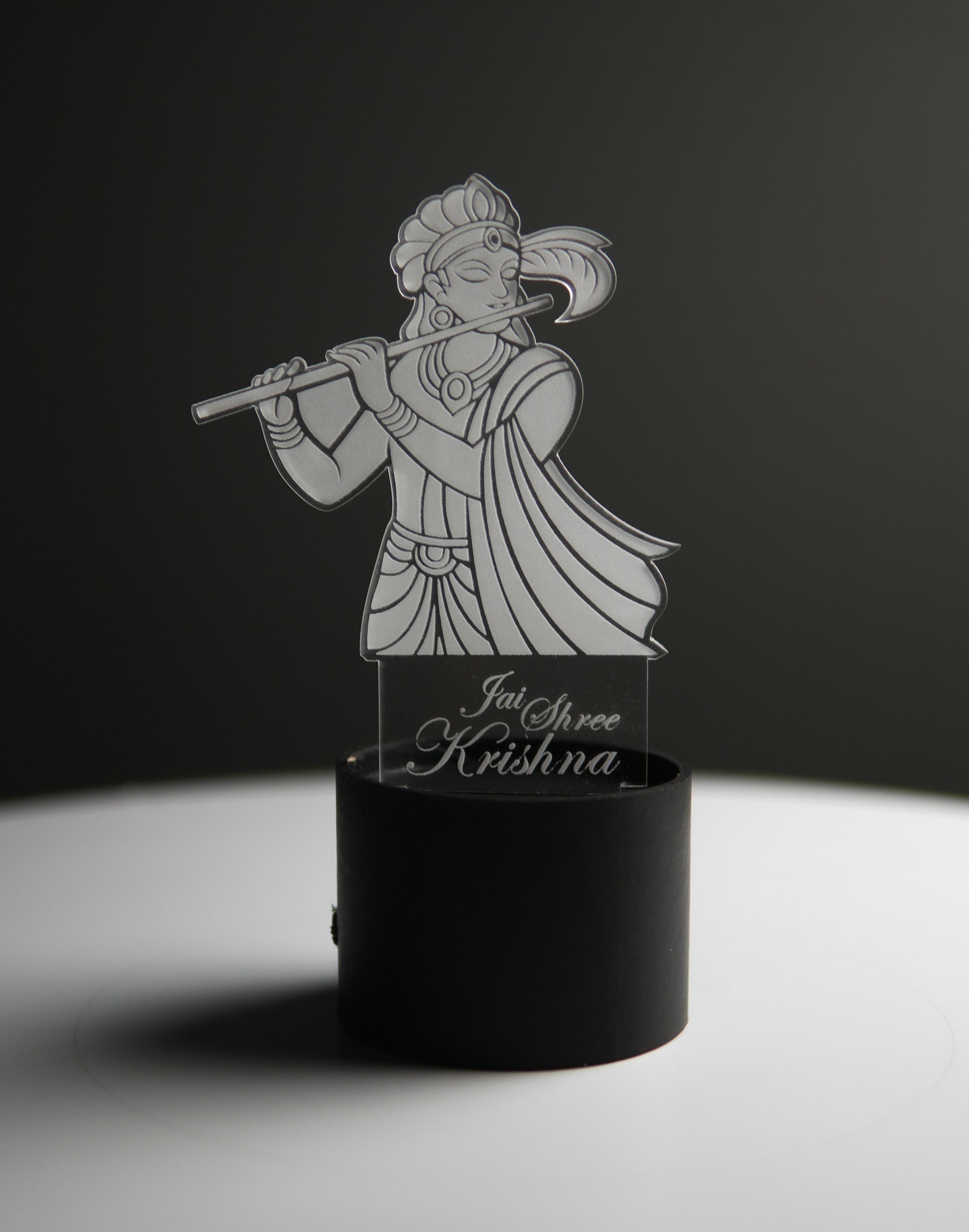 Divine Shri Krishna Acrylic LED Lamp - Warm White